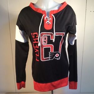 NHL Philadelphia Flyers Black and Orange hockey jersey women’s size small